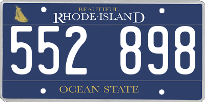 RI license plate 552898