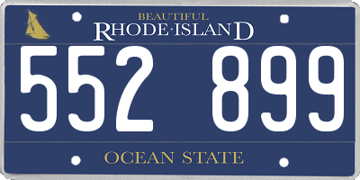RI license plate 552899