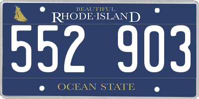 RI license plate 552903