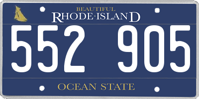 RI license plate 552905