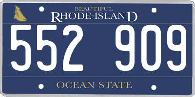 RI license plate 552909
