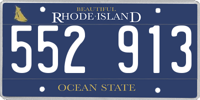 RI license plate 552913