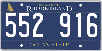 RI license plate 552916