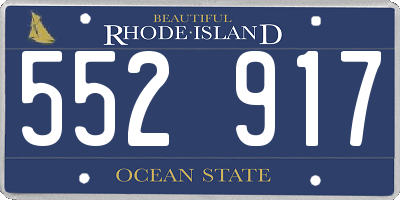 RI license plate 552917