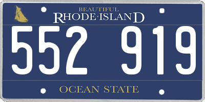 RI license plate 552919