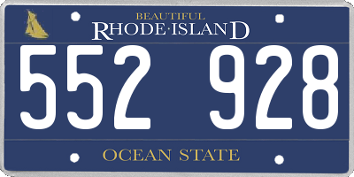 RI license plate 552928