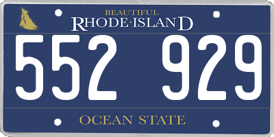 RI license plate 552929