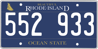 RI license plate 552933