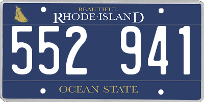 RI license plate 552941