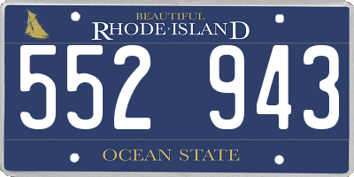 RI license plate 552943