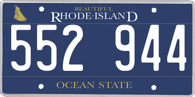 RI license plate 552944