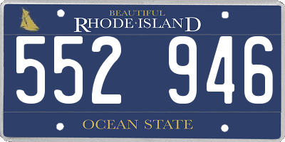 RI license plate 552946