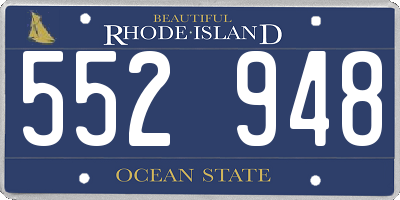 RI license plate 552948