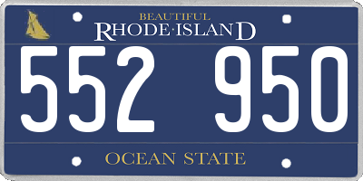 RI license plate 552950
