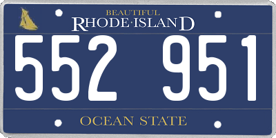 RI license plate 552951