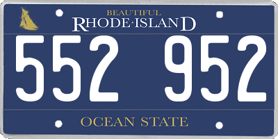 RI license plate 552952