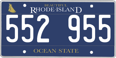 RI license plate 552955