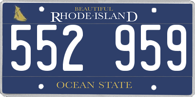 RI license plate 552959