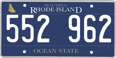 RI license plate 552962
