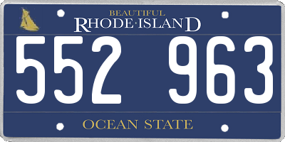 RI license plate 552963