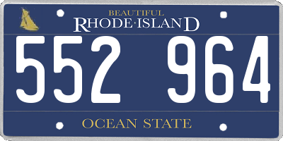 RI license plate 552964