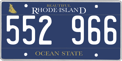 RI license plate 552966