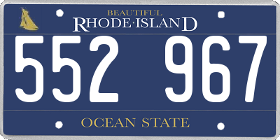 RI license plate 552967
