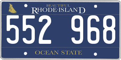 RI license plate 552968