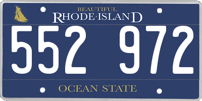 RI license plate 552972