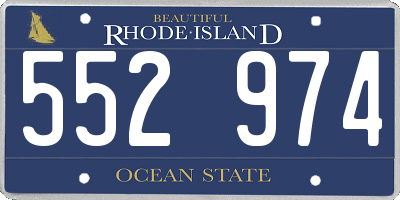 RI license plate 552974