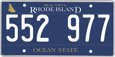 RI license plate 552977