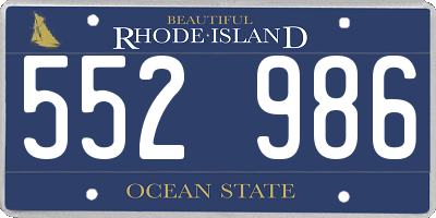RI license plate 552986