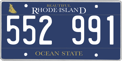 RI license plate 552991