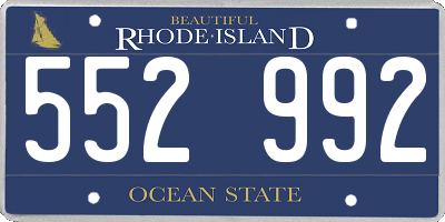 RI license plate 552992