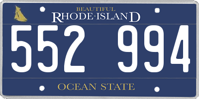 RI license plate 552994