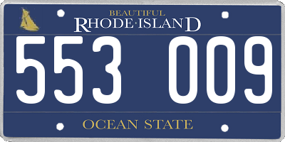 RI license plate 553009