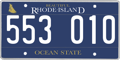 RI license plate 553010