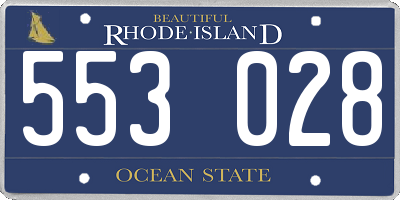 RI license plate 553028