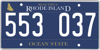RI license plate 553037