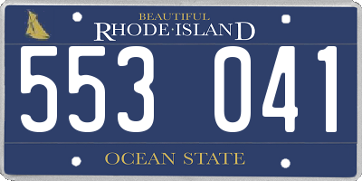 RI license plate 553041
