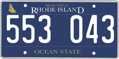 RI license plate 553043