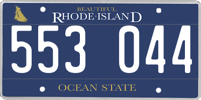 RI license plate 553044