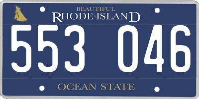 RI license plate 553046