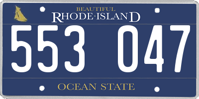 RI license plate 553047