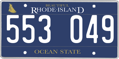 RI license plate 553049
