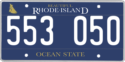 RI license plate 553050