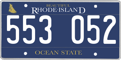 RI license plate 553052