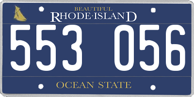 RI license plate 553056