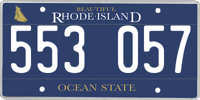 RI license plate 553057