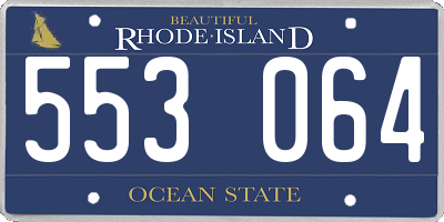 RI license plate 553064